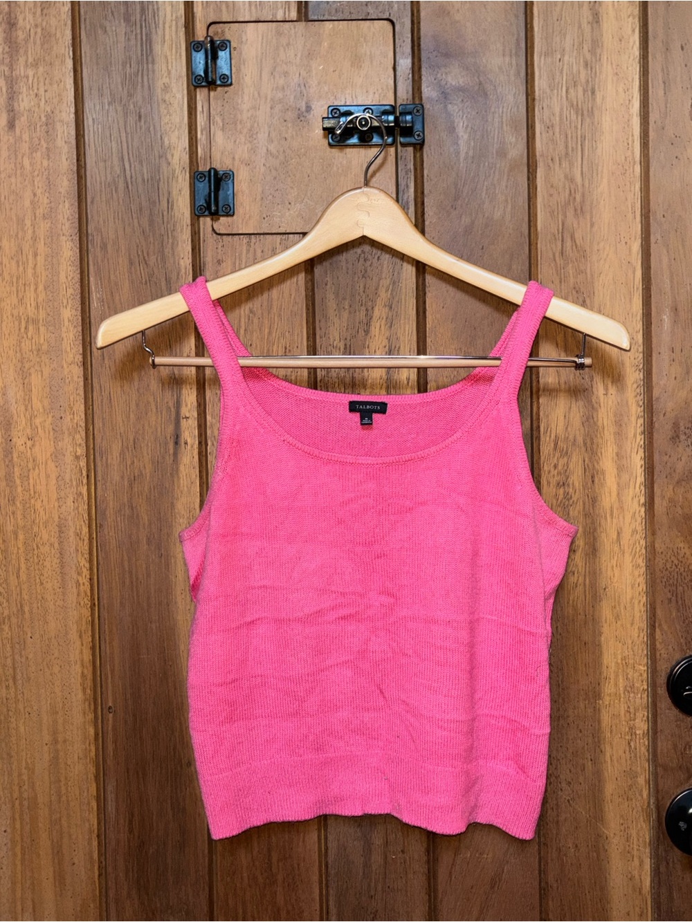 Talbots Pink Knit Summer Sweater With Spaghetti Straps